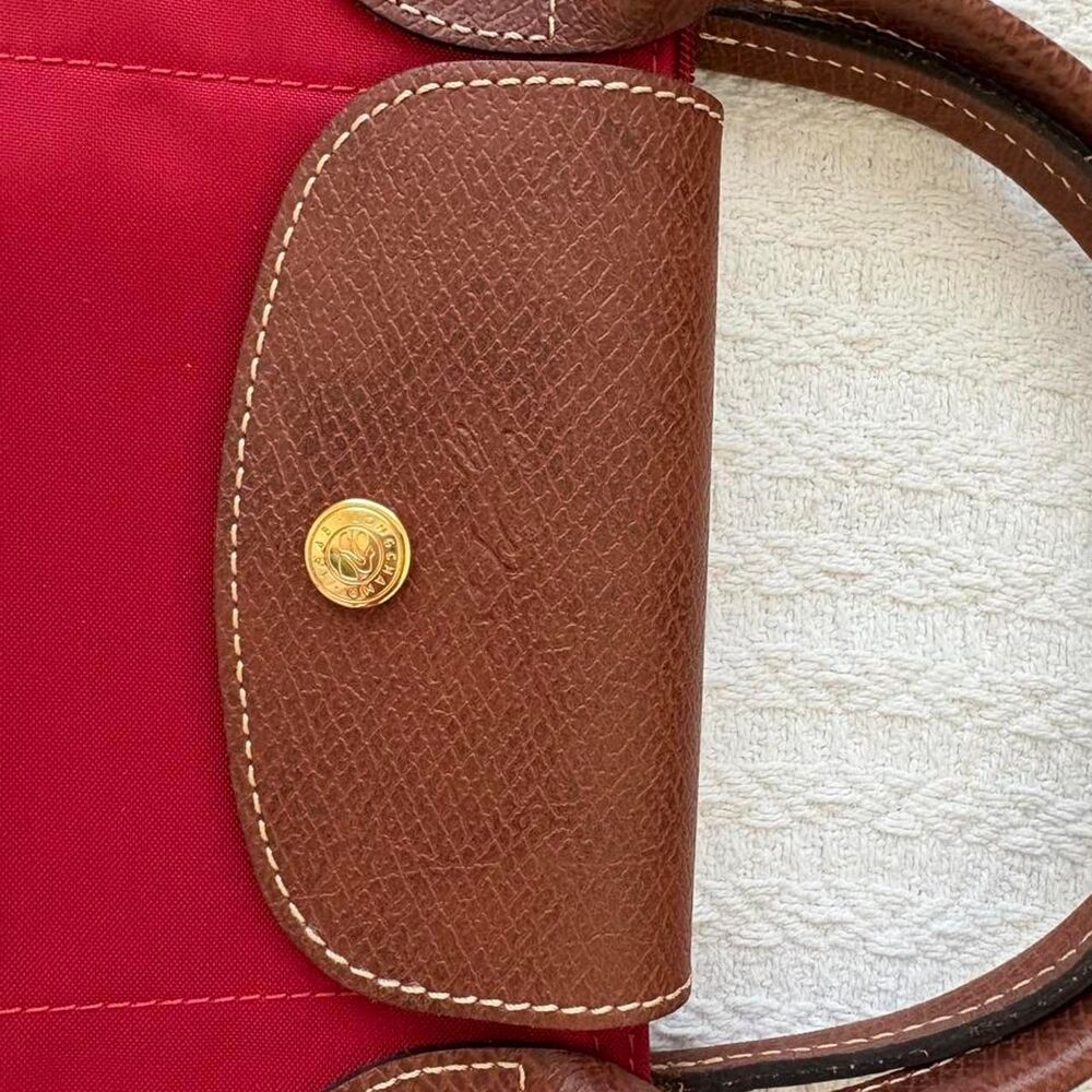 Authentic Longchamp Women's Red and Burgundy Bag - Picture 2 of 11